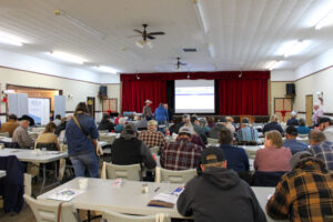 producers attending the Clearwater County Cattlemen's Day in Leslieville Alberta